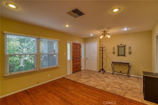 10049 Langdon, Mission Hills San Fernando, CA 91345 - entrance foyer featuring recessed lighting and a chandelier