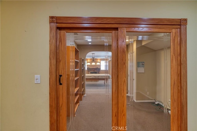 10049 Langdon, Mission Hills San Fernando, CA 91345 - hallway with carpet and baseboards