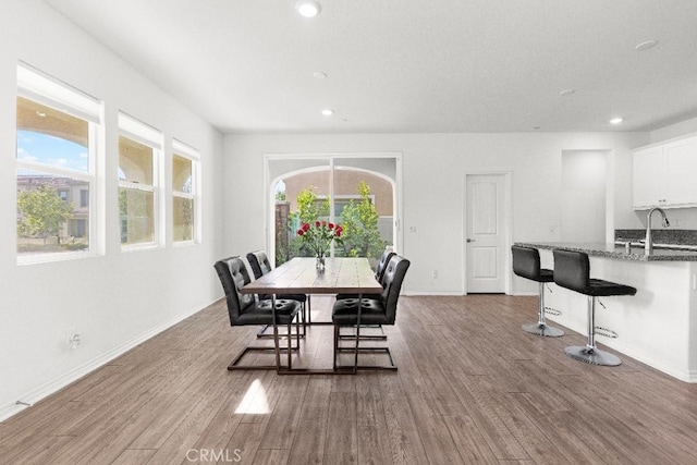 16075 Osprey Ave, Chino, CA 91708 - dining room featuring wood finished floors, recessed lighting, and baseboards