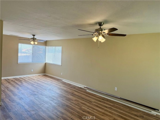 15620 Smoke Tree St, Hesperia, CA 92345 - spare room featuring a ceiling fan, wood finished floors, and a textured ceiling