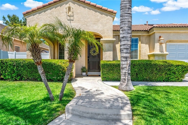 27286 Wedgewood Way, Murrieta, CA 92562 - mediterranean / spanish house with stucco siding, a tile roof, and an attached garage