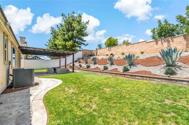 27286 Wedgewood Way, Murrieta, CA 92562 - view of yard featuring central air condition unit, a patio area, and an outdoor hangout area
