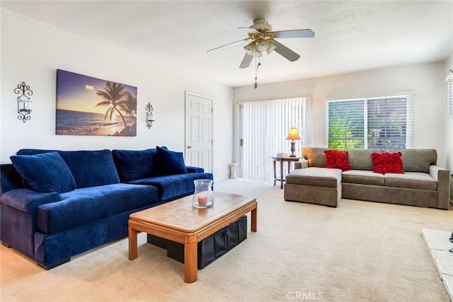 946 W 9th St, Corona, CA 92882 - living room with light colored carpet and ceiling fan