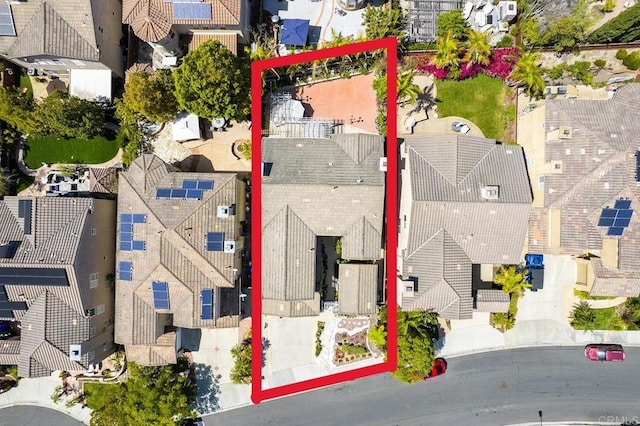 7132 Torrey Mesa Ct, San Diego, CA 92129 - aerial perspective of suburban area with property parcel outlined