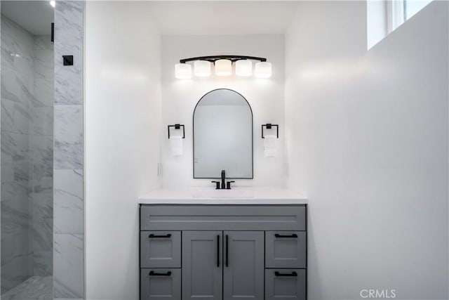 10806 S St Andrews Pl, Los Angeles, CA 90047 - bathroom with a marble finish shower and vanity