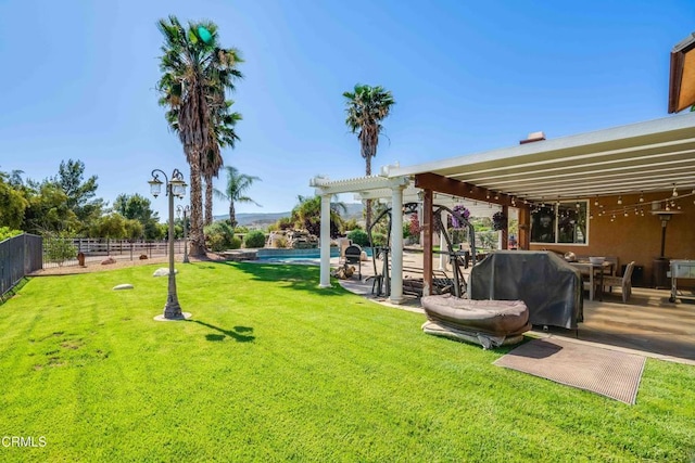 35135 Caprock Rd, Santa Clarita, CA 91390 - view of yard featuring a pergola and a patio area