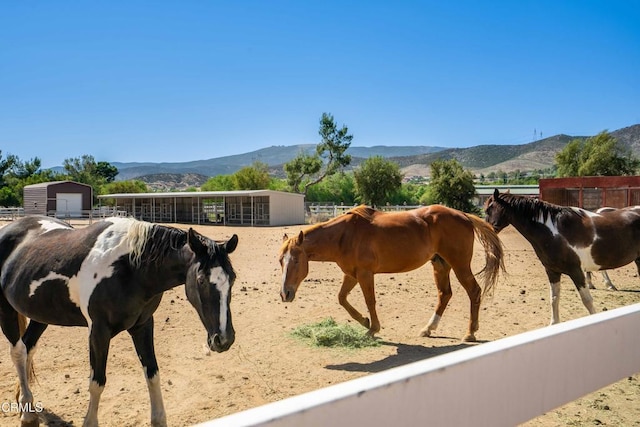 35135 Caprock Rd, Santa Clarita, CA 91390 - horse barn featuring a mountain view