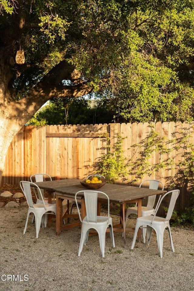 202 N Fulton St, Ojai, CA 93023 - view of patio featuring outdoor dining area
