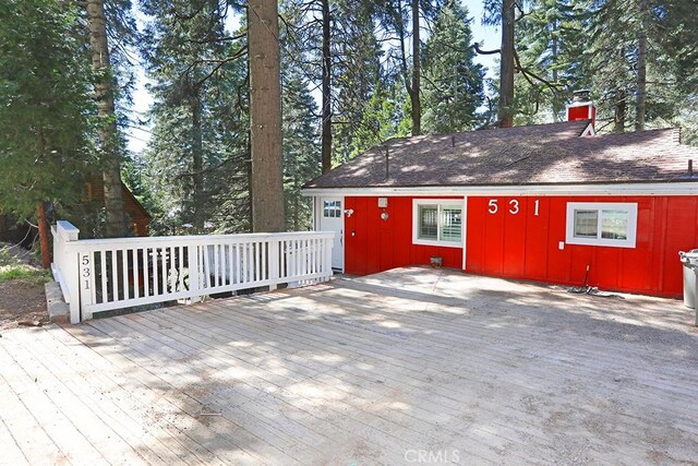 531 W Victoria Ct, Lake Arrowhead, CA 92352 - view of wooden terrace