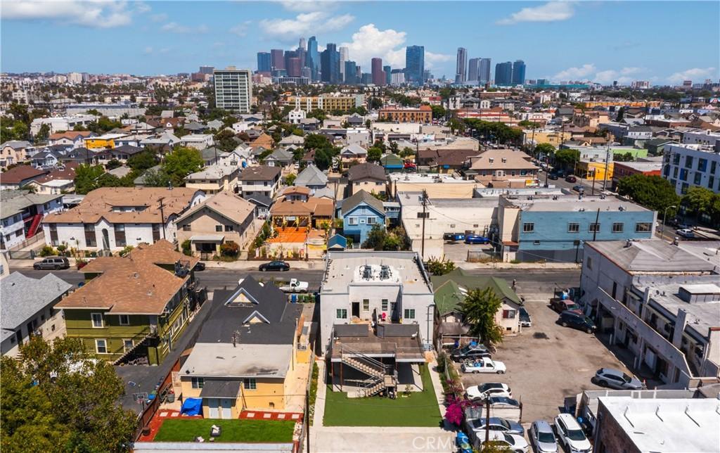 1243 S Kenmore Ave, Los Angeles, CA 90006 - aerial view of city skyline