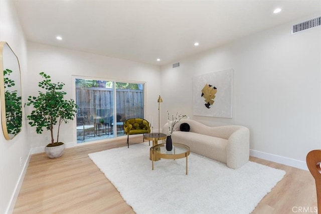22452 Dolorosa St, Woodland Hills, CA 91367 - living area featuring light wood-type flooring, recessed lighting, and baseboards