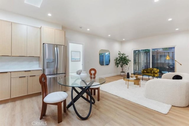 22452 Dolorosa St, Woodland Hills, CA 91367 - dining area with recessed lighting and light wood-style flooring
