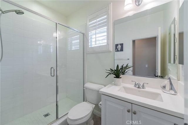 3407 Paseo Dr, Brea, CA 92823 - bathroom featuring toilet, vanity, and a stall shower