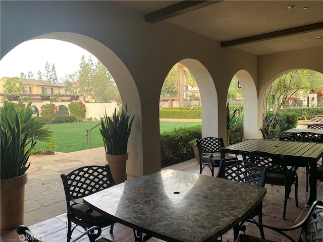 3407 Paseo Dr, Brea, CA 92823 - view of patio featuring outdoor dining area