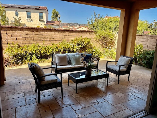 3407 Paseo Dr, Brea, CA 92823 - fenced backyard with a patio and outdoor lounge area