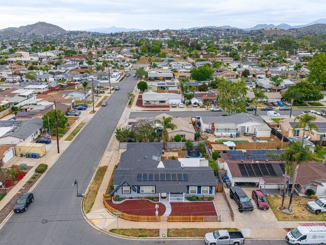 1562 Richandave Ave, El Cajon, CA 92019 - aerial perspective of suburban area featuring a mountainous background