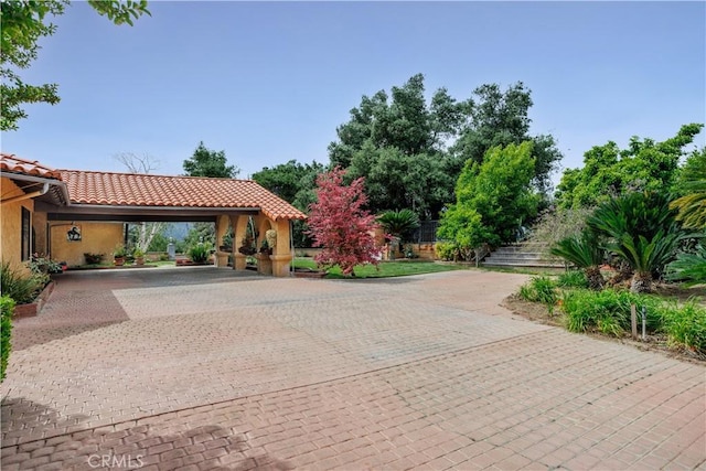350 Roughrider Rd, La Verne, CA 91750 - surrounding community featuring decorative driveway and an attached carport