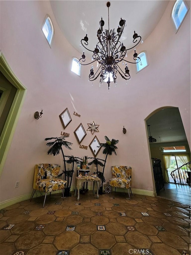 9740 La Canada Way, Shadow Hills, CA 91040 - detailed view of a chandelier, arched walkways, and baseboards