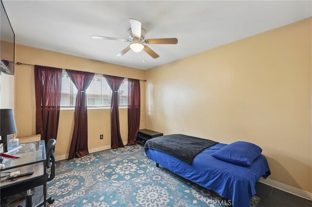 8121 Canby Ave Unit 4, Reseda, CA 91335 - bedroom featuring baseboards and a ceiling fan