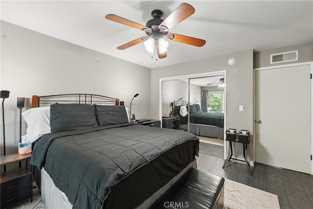 8121 Canby Ave Unit 4, Reseda, CA 91335 - bedroom featuring a closet and ceiling fan