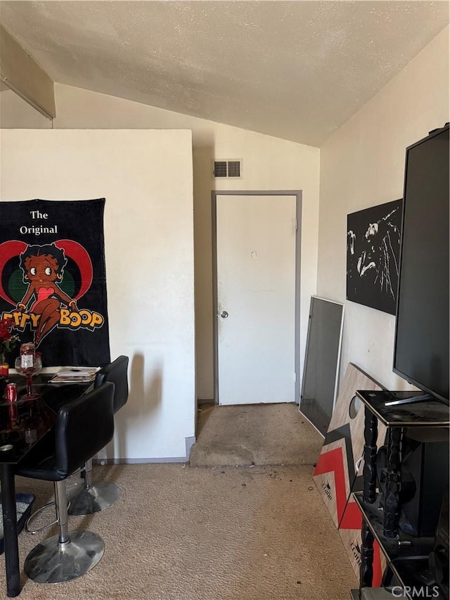 45529 Sancroft Ave, Lancaster, CA 93535 - office area featuring vaulted ceiling and carpet flooring