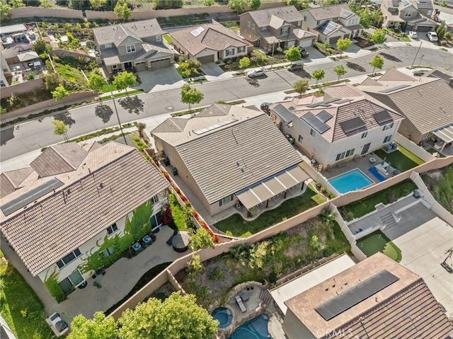 11066 Guffey Ranch Way, Corona, CA 92883 - aerial perspective of suburban area featuring a pool