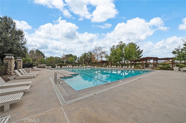 11066 Guffey Ranch Way, Corona, CA 92883 - community pool featuring a patio and a pergola