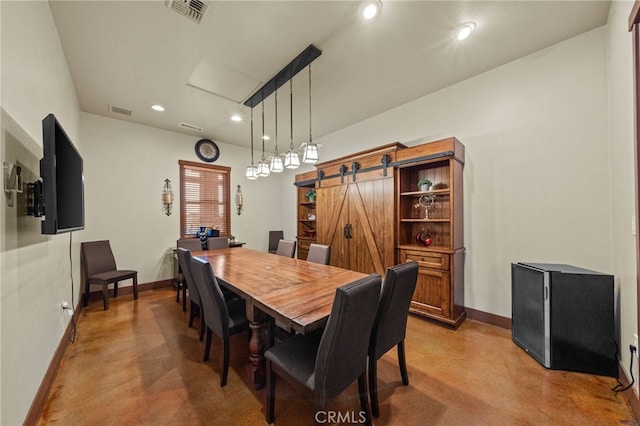 11066 Guffey Ranch Way, Corona, CA 92883 - dining room with finished concrete flooring, baseboards, and recessed lighting