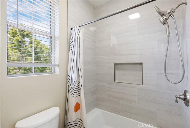 36 Chula Vis Unit 109, Irvine, CA 92602 - bathroom with shower / bath combination with curtain and toilet