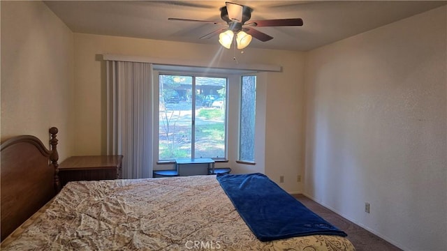 14093 Wingate Cir, Magalia, CA 95954 - carpeted bedroom with ceiling fan and baseboards