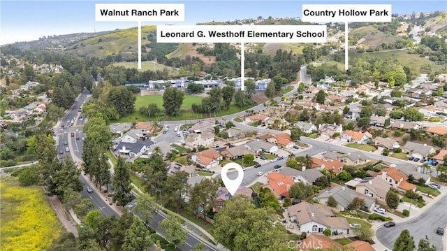 1202 Duke Ln, Walnut, CA 91789 - aerial view of property's location featuring nearby suburban area