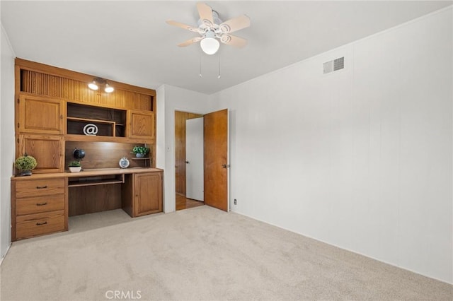 1424 E Vine Ave, West Covina, CA 91791 - unfurnished office featuring light colored carpet and a ceiling fan