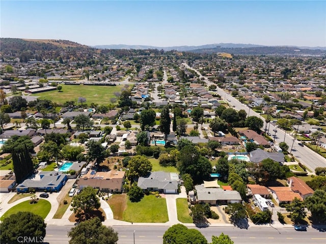 1424 E Vine Ave, West Covina, CA 91791 - aerial view of residential area featuring a mountainous background