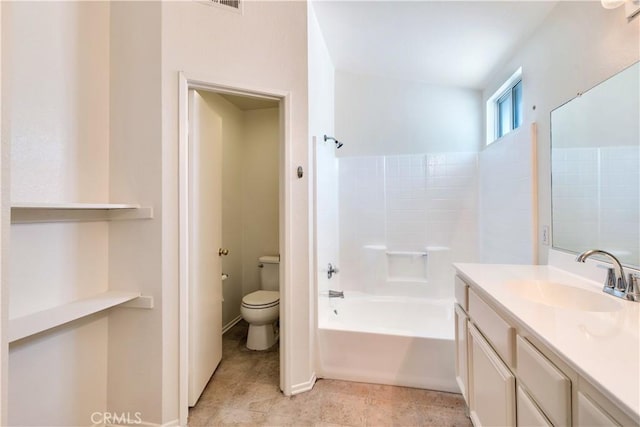 26057 Crestmont Cir, Menifee, CA 92586 - full bathroom featuring toilet, vanity, and tile patterned floors