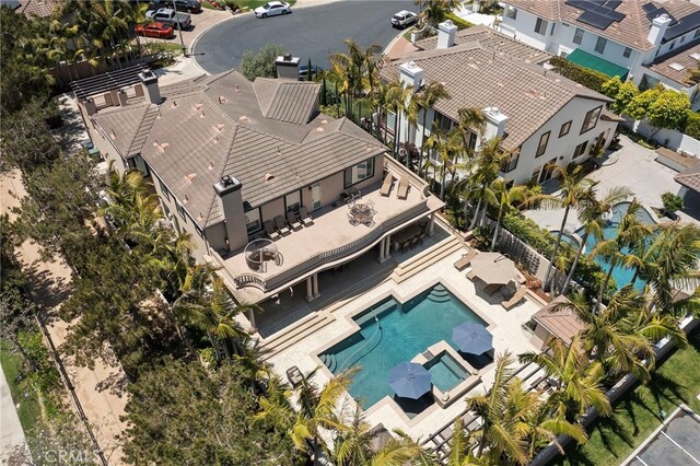 18976 Rockinghorse Ln, Huntington Beach, CA 92648 - aerial view of residential area with a pool area