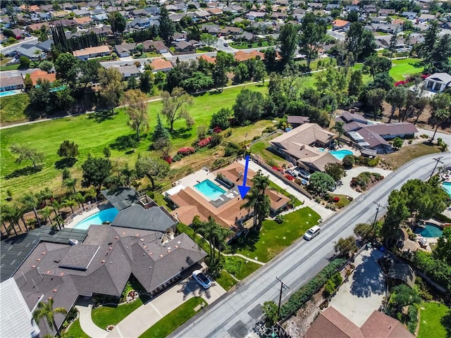 21166 E Rimpath Dr, Covina, CA 91724 - aerial overview of property's location with a pool and nearby suburban area