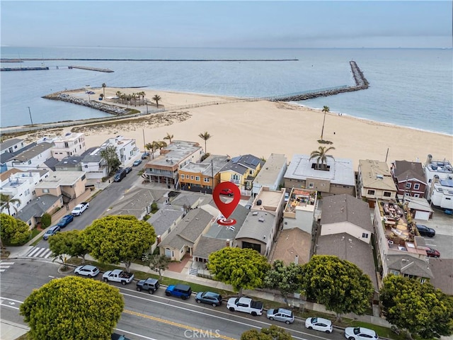 1518 Ocean Ave, Seal Beach, CA 90740 - aerial perspective of suburban area featuring waterfront with a beach