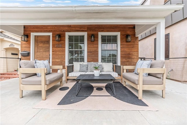 1518 Ocean Ave, Seal Beach, CA 90740 - covered porch featuring outdoor lounge area