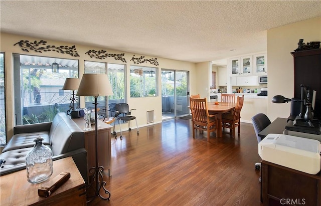 4252 Fair Ave Unit 2, North Hollywood, CA 91602 - living area featuring wood finished floors and a textured ceiling