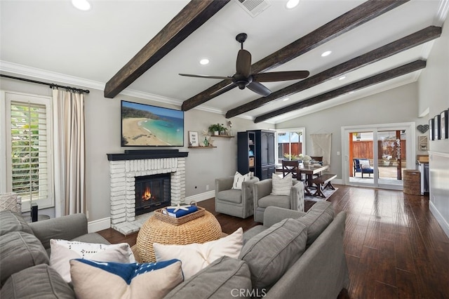 2818 Via Blanco, San Clemente, CA 92673 - living room featuring baseboards, ceiling fan, healthy amount of natural light, and recessed lighting