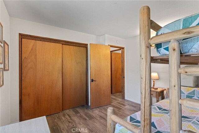42646 Constellation Dr, Big Bear Lake, CA 92315 - bedroom featuring a closet and wood finished floors