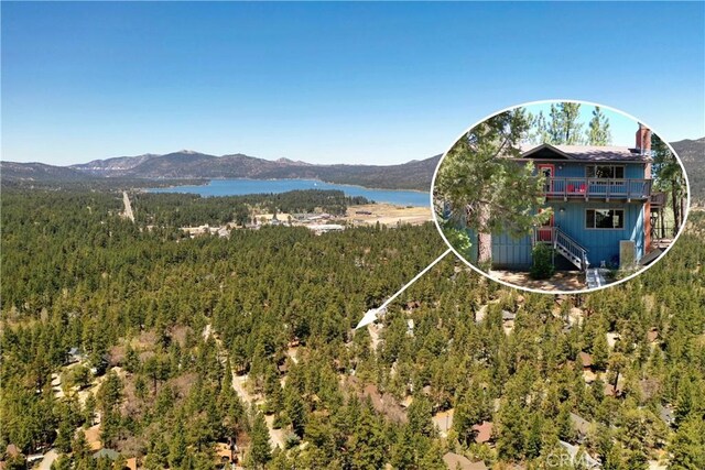 42646 Constellation Dr, Big Bear Lake, CA 92315 - mountain view featuring a heavily wooded area and a large body of water