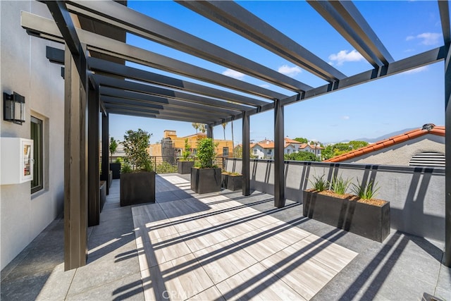 150 S Oak Knoll Ave Unit 103, Pasadena, CA 91101 - wooden terrace featuring a pergola