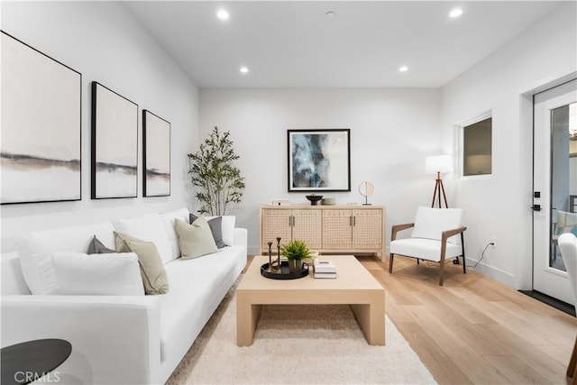 150 S Oak Knoll Ave Unit 103, Pasadena, CA 91101 - living area with recessed lighting, light wood finished floors, and baseboards