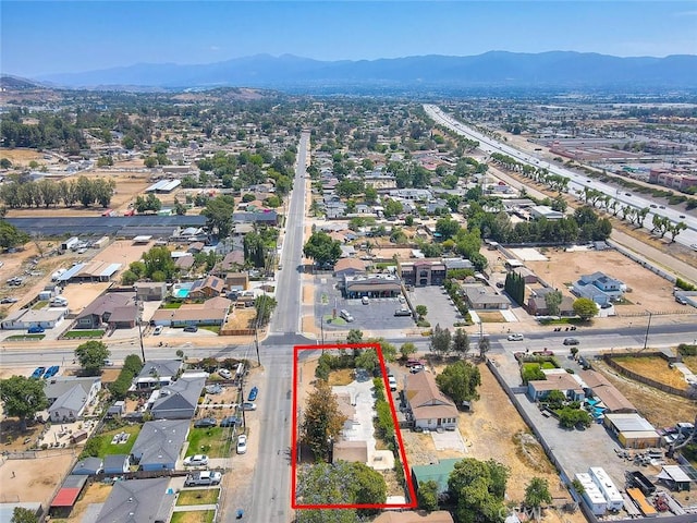 1507 4th St, Norco, CA 92860 - aerial perspective of suburban area with mountains and property boundaries highlighted