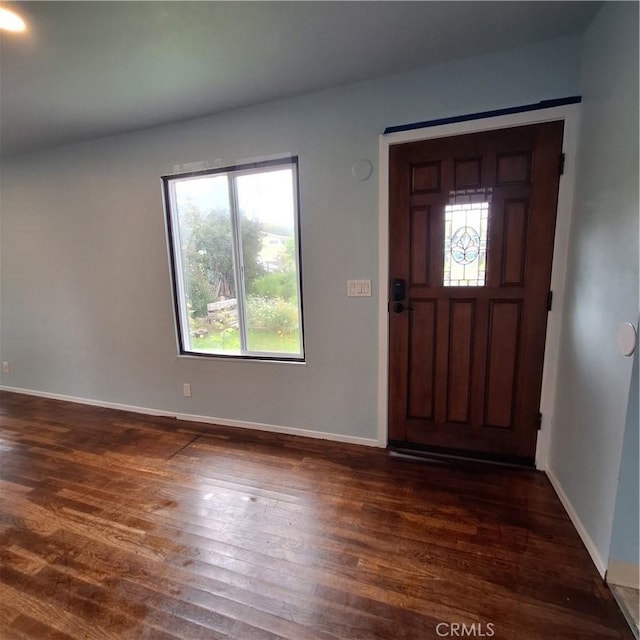3473 Mclean St, Eureka, CA 95501 - entrance foyer with dark wood-style flooring and baseboards