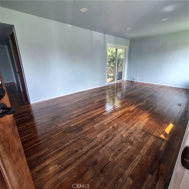 3473 Mclean St, Eureka, CA 95501 - spare room with dark wood-type flooring, recessed lighting, and baseboards