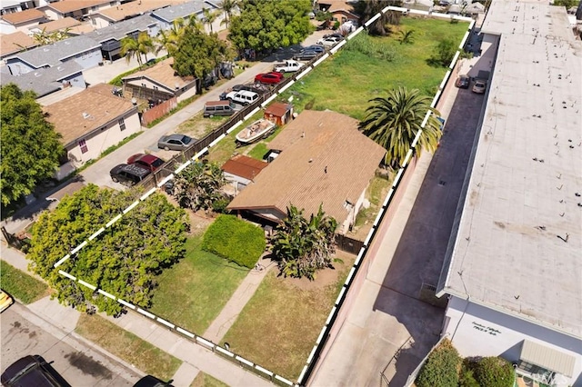 1455 W 105th St, Los Angeles, CA 90047 - aerial perspective of suburban area featuring property boundaries highlighted