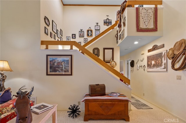 73 Mockingbird Ln, Templeton, CA 93465 - stairway featuring carpet flooring