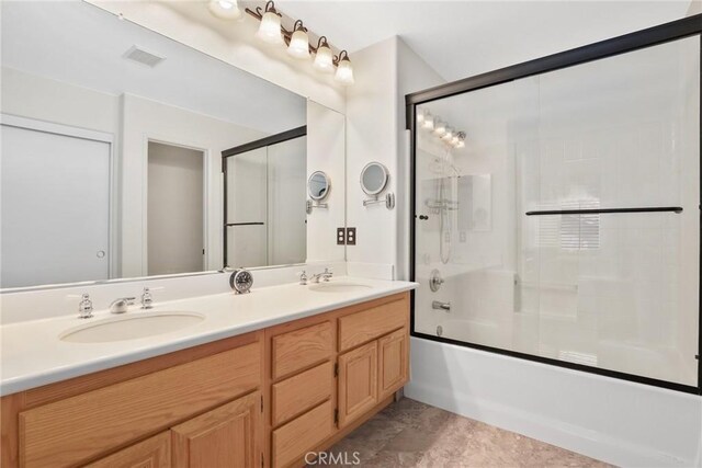 18102 Flynn Dr Unit 4602, Canyon Country, CA 91387 - full bath with combined bath / shower with glass door and double vanity
